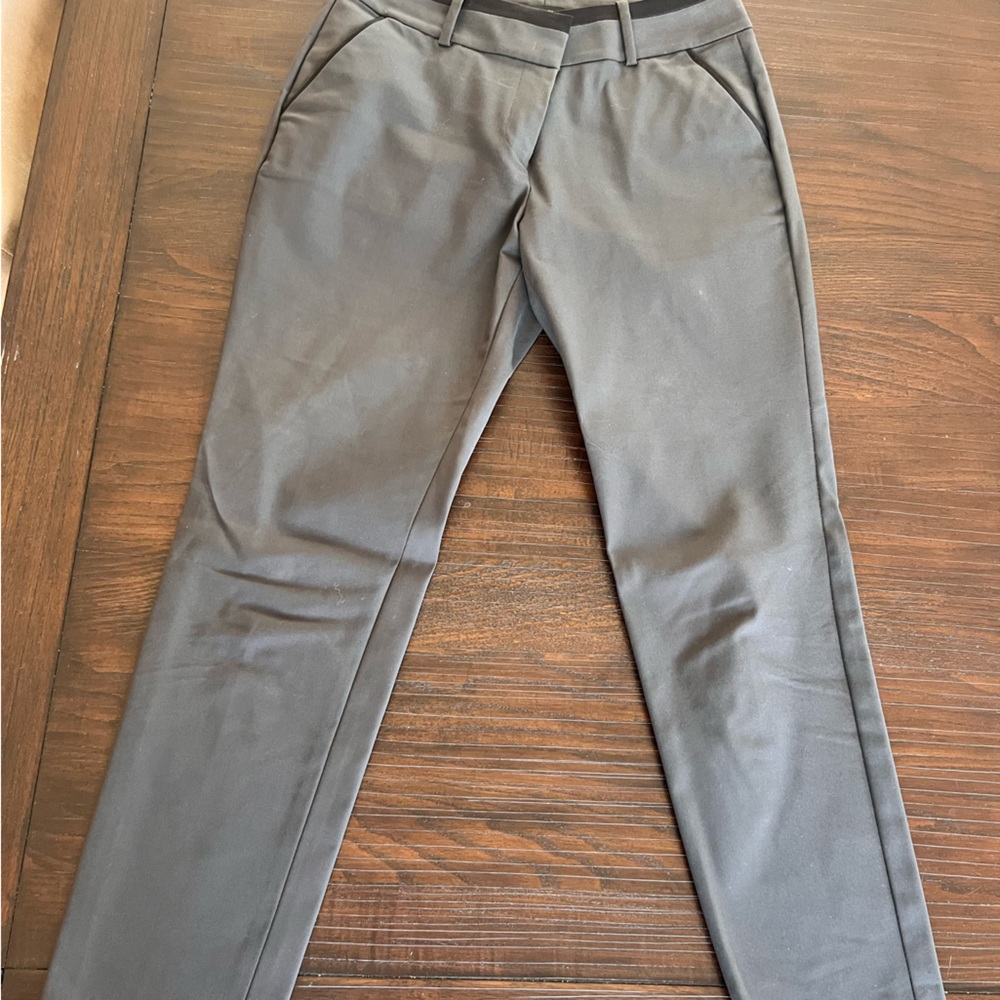 Ann Taylor Grey trousers with black trim